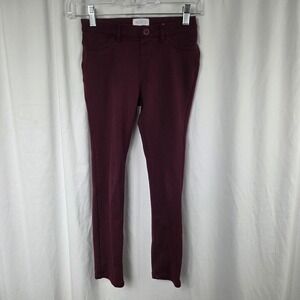 The Childrens Place Girls Ponte Knit Skinny Pants Burgundy Size 10
